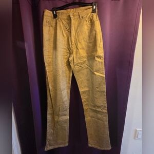 Gold Cotton Anè Women's Pants